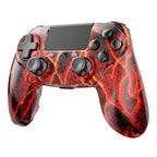 citnh Wireless Controller for PS4.compatible with ps4/slim/pro and windows pc 6-Axis Gyro/Multi Touch Pad/3.5mm Audio Jack/800mAh Battery and Speaker (Magma Red)
