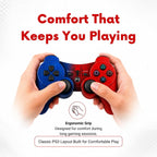 Hopevry 2 Pack Wireless Controller for PS3. Spider Man Theme Gamepad with Double Shock. Bluetooth Rechargeable. Comes with 2 USB Cables