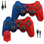 Hopevry 2 Pack Wireless Controller for PS3. Spider Man Theme Gamepad with Double Shock. Bluetooth Rechargeable. Comes with 2 USB Cables