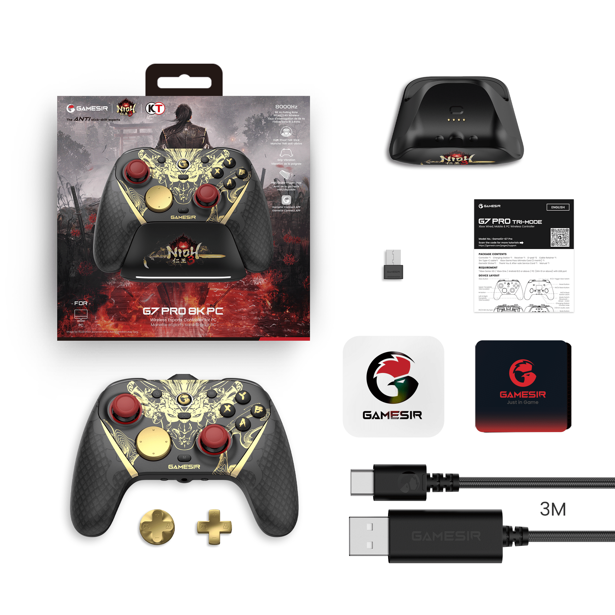 GameSir G7 Pro 8K PC - Nioh 3 Edition. Wireless Esports Controller for PC