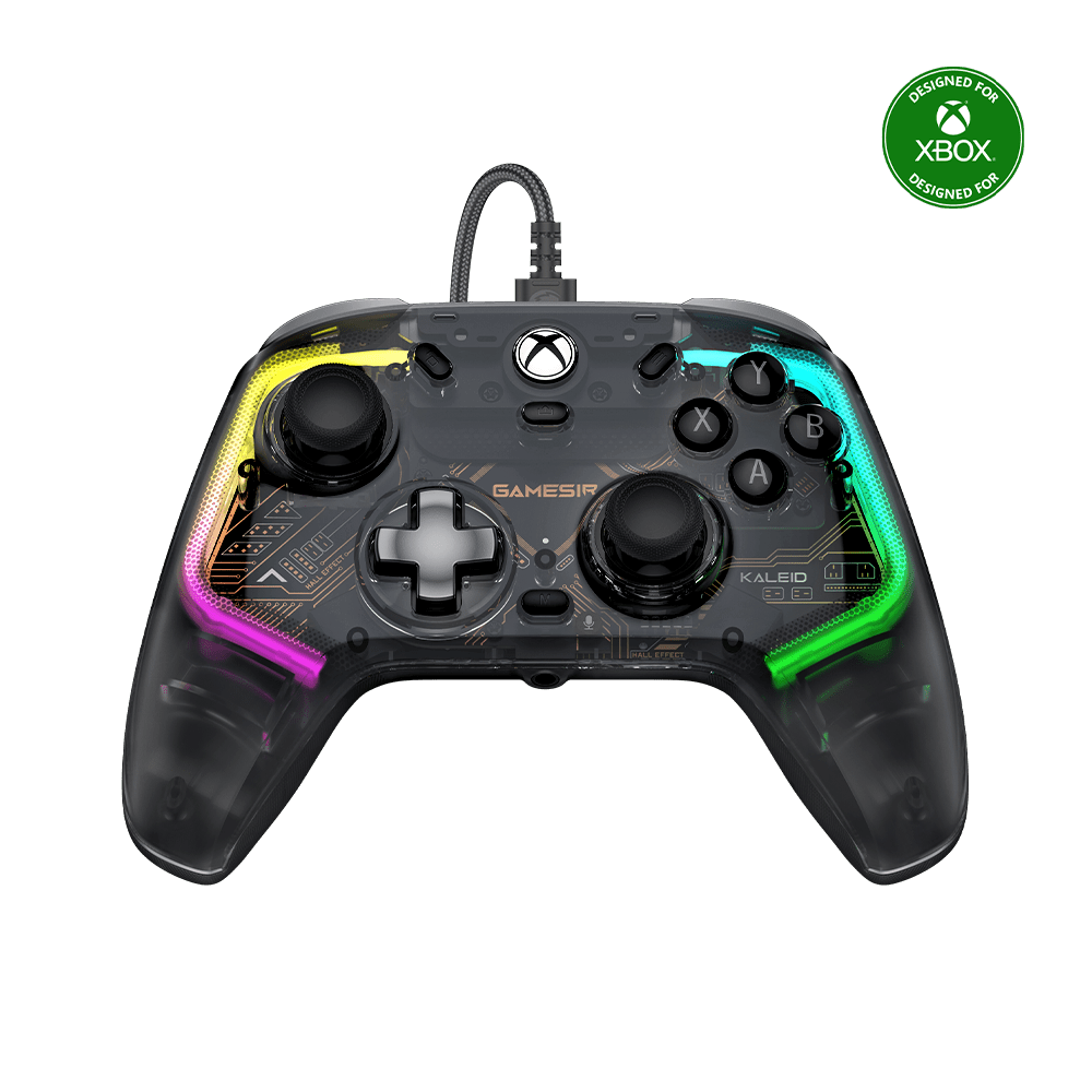 GameSir Kaleid Wired Transparent RGB Gaming Controller for Xbox
