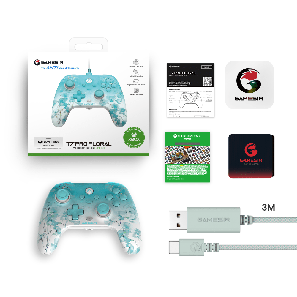 GameSir T7 Pro Floral Wired Controller for XBOX